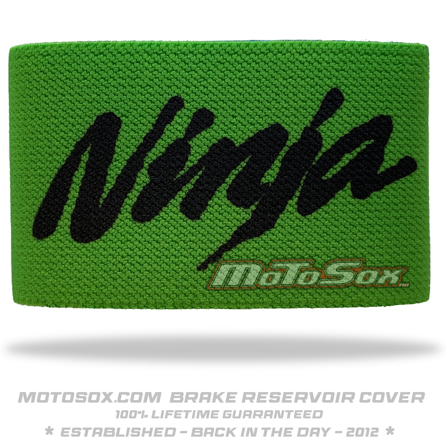 Kawasaki Ninja Brake reservoir Sock on Green MotoSox